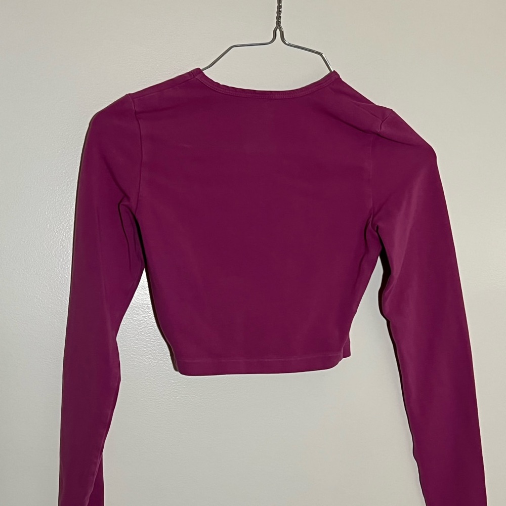 Los Angeles Apparel long sleeve cotton spandex crop top 🌸